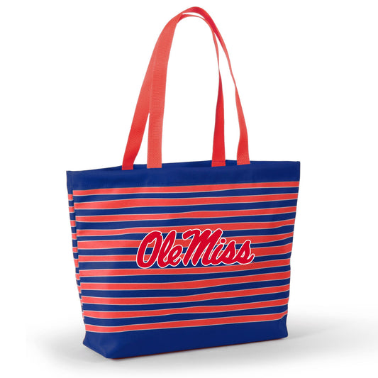 New! Ole Miss Tatum Tote Wavy Striped Tote by Desden