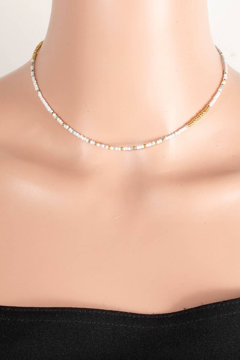 Mixed Seed Beaded Necklace