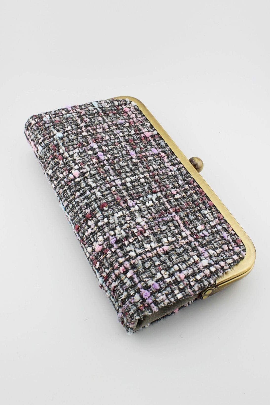 TW208 Tweed Kiss Lock Clutch