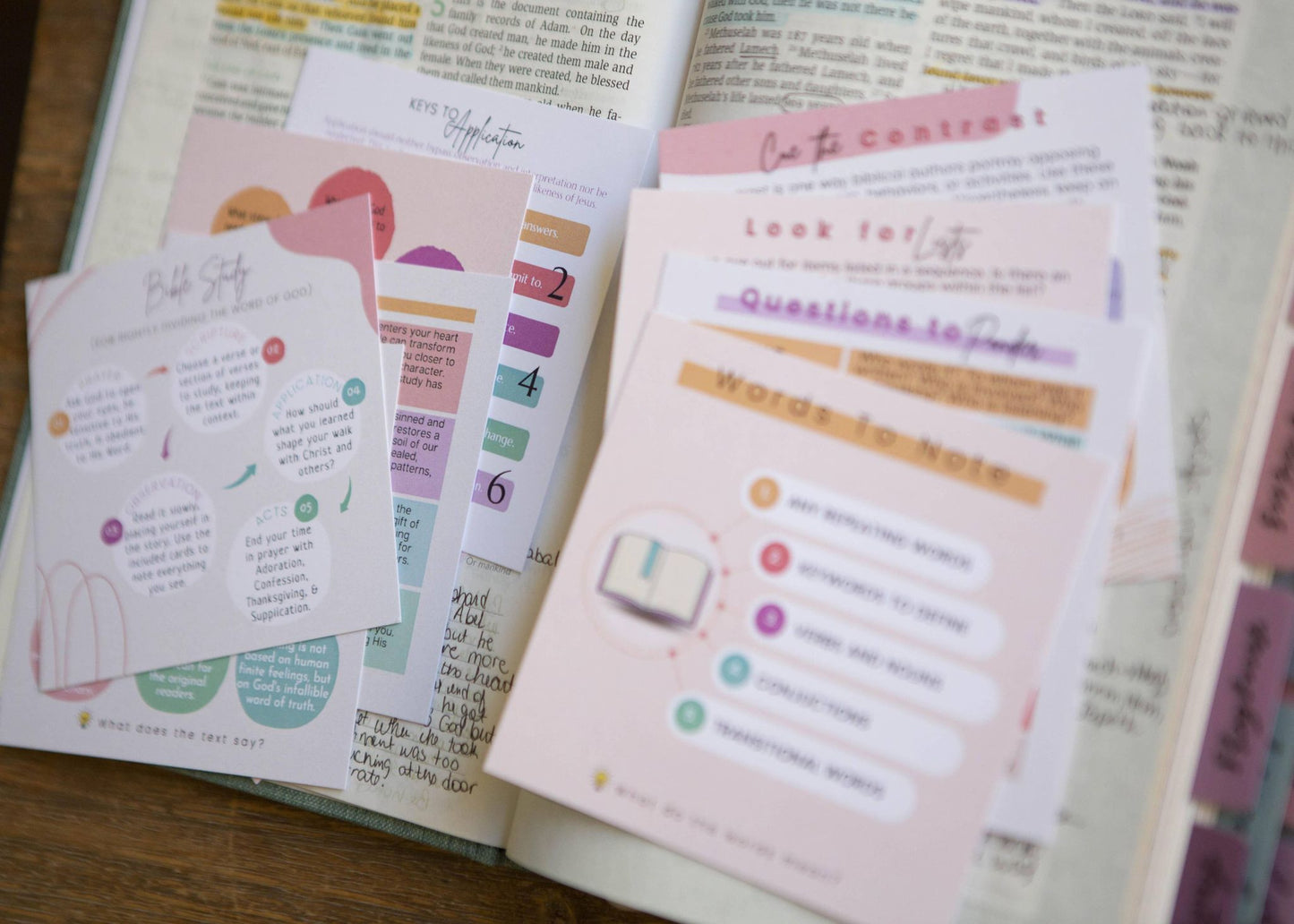 Bible Study Cards | Inductive Bible Study Cards